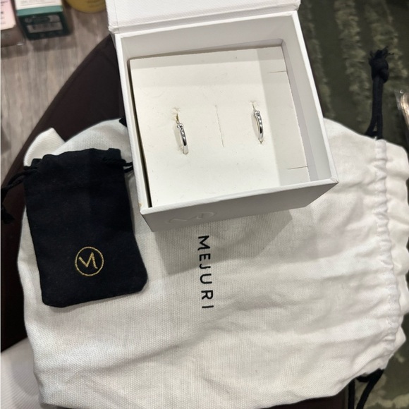 Mejuri Sterling Silver Mini Hoops - Picture 3 of 3